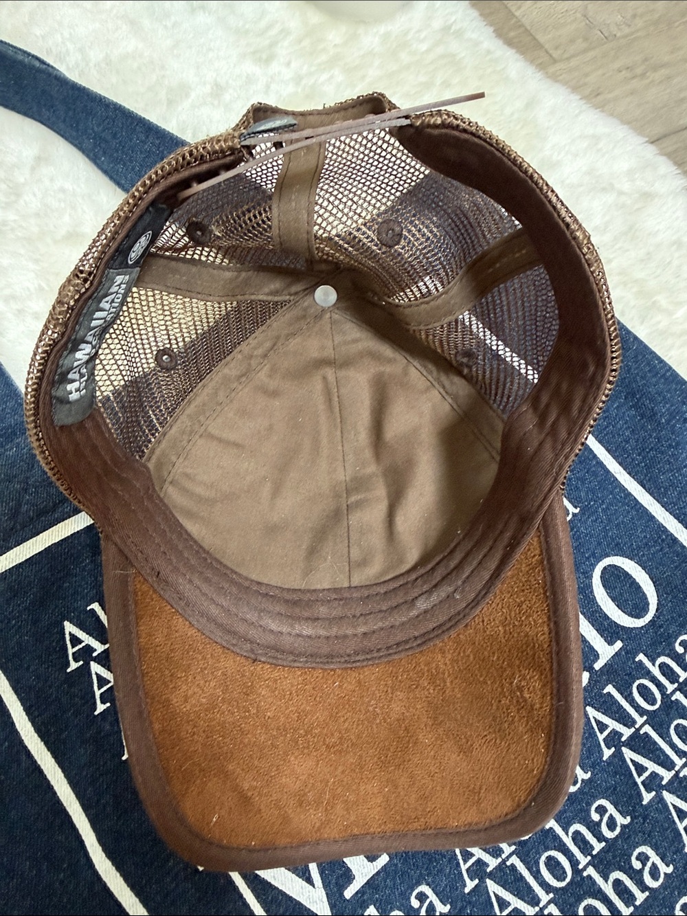 Bundle Mahalo Aloha Navy Tote with Hat - Picture 4 of 16
